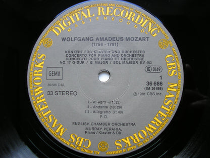 MOZART: PIANO CONCERTOS Nos. 17 & 18      PERAHIA / ENGLISH CHAMBER ORCHESTRA     36686