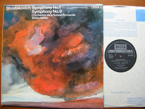 SHOSTAKOVICH: SYMPHONIES Nos. 1 & 9     WELLER / SUISSE ROMANDE    SXL 6563