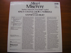 ALLEGRI: MISERERE / NANINO / MARENZIO / FRESCOBALDI / UGOLINI      KING'S COLLEGE CHOIR / STEPHEN CLEOBURY    27 0095