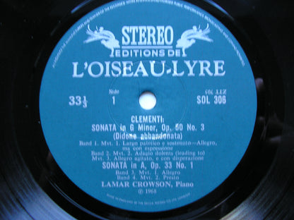 CLEMENTI: FOUR PIANO SONATAS  Voulme 1     LAMAR CROWSON     SOL 306