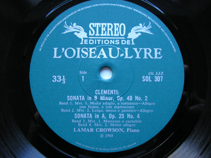 CLEMENTI: FOUR PIANO SONATAS     Volume 2     LAMAR CROWSON      SOL 307