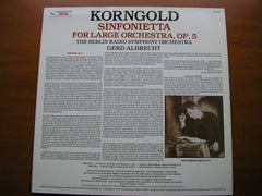 KORNGOLD: SINFONIETTA Op. 5       ALBRECHT / BERLIN RADIO SYMPHONY    704 200