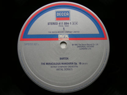 BARTOK: THE MIRACULOUS MANDARIN / MUSIC FOR STRINGS, PERCUSSION & CELESTA       DORATI / DETROIT SYMPHONY    411 894