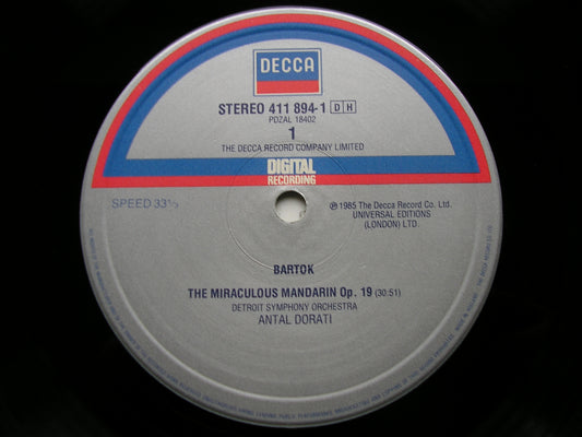BARTOK: THE MIRACULOUS MANDARIN / MUSIC FOR STRINGS, PERCUSSION & CELESTA       DORATI / DETROIT SYMPHONY    411 894