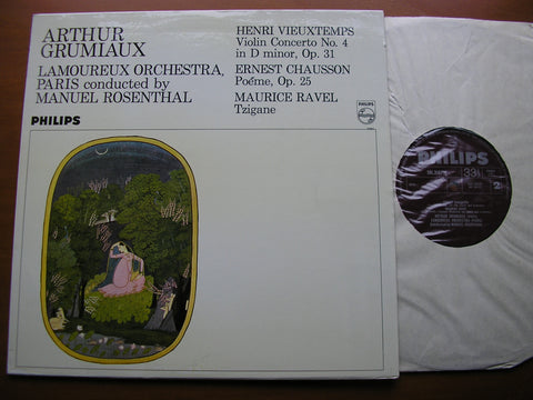 VIEUXTEMPS / CHAUSSON / RAVEL: MUSIC FOR VIOLIN & ORCHESTRA     GRUMIAUX / LAMOUREUX ORCHESTRA / ROSENTHAL     SAL 3587