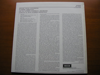 MOZART: PIANO CONCERTOS Nos. 20 & 6      ASHKENAZY / LONDON SYMPHONY / SCHMIDT-ISSERSTEDT     SXL 6353