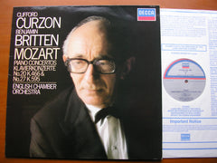 MOZART: PIANO CONCERTOS Nos. 20 & 27      CURZON / ENGLISH CHAMBER ORCHESTRA / BRITTEN     SXL 7007