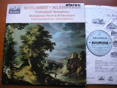 SAX 2514  SCHUBERT: SYMPHONIES Nos. 5 & 8      PHILHARMONIA / KLEMPERER