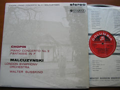 CHOPIN: PIANO CONCERTO No. 2 / FANTAISIE      MALCUZYNSKI / LONDON SYMPHONY / SUSSKIND      SAX 2344