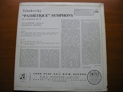 SAX 2458  TCHAIKOVSKY: SYMPHONY No. 6 'Pathetique'      PHILHARMONIA / KLEMPERER