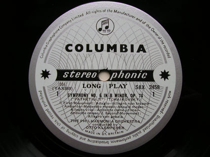 SAX 2458  TCHAIKOVSKY: SYMPHONY No. 6 'Pathetique'      PHILHARMONIA / KLEMPERER
