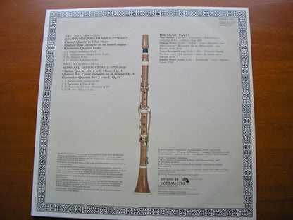 HUMMEL: CLARINET QUARTET / CRUSSELL: CLARINET QUARTET No. 2     THE MUSIC PARTY    DSLO 501