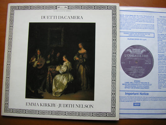 DUETTI DA CAMERA: NOTARI / d'INDIA / VALENTINI / FRESCOBALDI / ROVETTA / MONTEVERDI       KIRKBY / NELSON / THE CONSORT OF MUSICKE    DSLO 588
