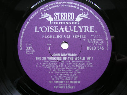 MAYNARD: THE 12 WONDERS OF THE WORLD      THE CONSORT OF MUSICKE / ROOLEY    DSLO 545