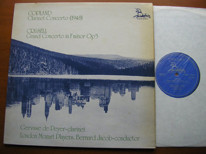 COPLAND: CLARINET CONCERTO / CRUSELL: GRAND CONCERTO in F      DE PEYER / LONDON MOZART PLAYERS / JACOB      RHS 314