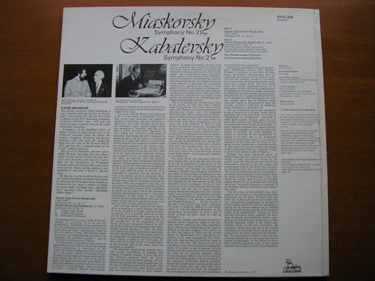 MIASKOVSKY: SYMPHONY No. 2 / KABALEVSKY: SYMPHONY No. 21     MEASHAM / NEW PHILHARMONIA     RHS 346