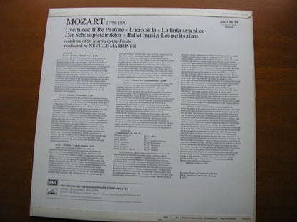 MOZART: LES PETITS RIENS / OVERTURES MARRINER / ASMIF ASD 2834