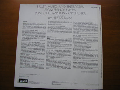 BALLET MUSIC FROM FRENCH OPERA: AUBER / DELIBES / GOUNOD / MASSENET / BIZET / MEYERBEER      LONDON SYMPHONY / BONYNGE     SXL 6541