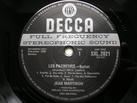 MEYERBEER: LES PATINEURS / MASSENET: LE CID    MARTINON / ISRAEL PHILHARMONIC    SXL 2021