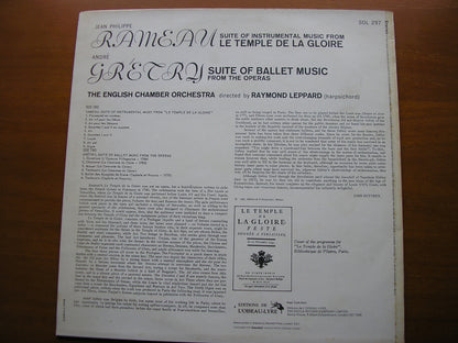 RAMEAU: LA TEMPLE DE LA GLOIRE / GRETRY: SUITE OF BALLET MUSIC    ENGLISH CHAMBER ORCHESTRA / LEPPARD    SOL 297