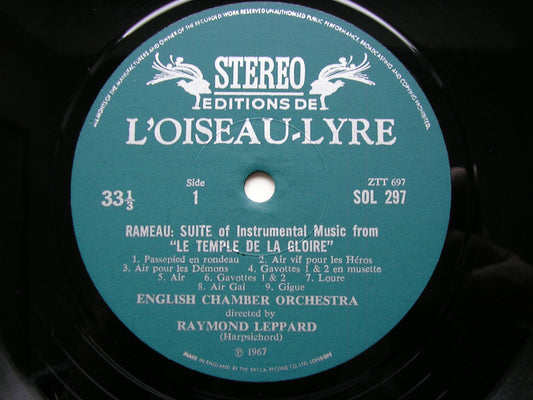 RAMEAU: LA TEMPLE DE LA GLOIRE / GRETRY: SUITE OF BALLET MUSIC    ENGLISH CHAMBER ORCHESTRA / LEPPARD    SOL 297