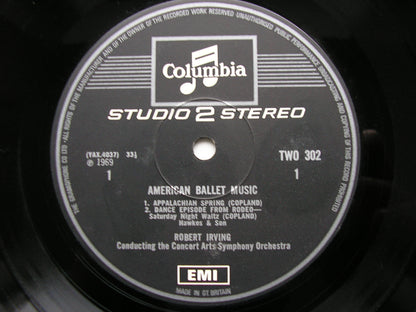 AMERICAN BALLET MUSIC   COPLAND: APPALACHIAN SPRING / RODEO / BERNSTEIN: FANCY FREE      CONCERT ARTS ORCHESTRA / IRVING     TWO 302