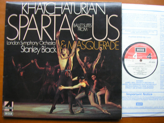 KHACHATURIAN: SPARTACUS / MASQUERADE ballet suites     LONDON SYMPHONY / BLACK     PFS 4434