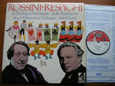 ROSSINI - RESPIGHI: LA BOUTIQUE FANTASQUE Suite / ROSSINIANA      ROYAL PHILHARMONIC / DORATI    PFS 4407