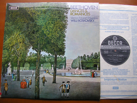 BEETHOVEN: DANCES & ROMANCES     VIENNA MOZART ENSEMBLE / BOSKOVSKY    SXL 6436