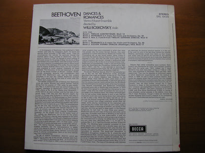 BEETHOVEN: DANCES & ROMANCES     VIENNA MOZART ENSEMBLE / BOSKOVSKY    SXL 6436