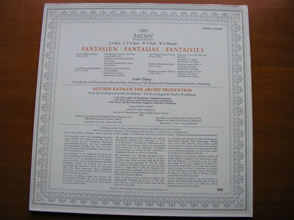 FANTASIEN: BACH JS / BACH CPE / BACH WF / MOZART  -    FANTASIES FOR HARPSICHORD       COLIN TILNEY    2533 326