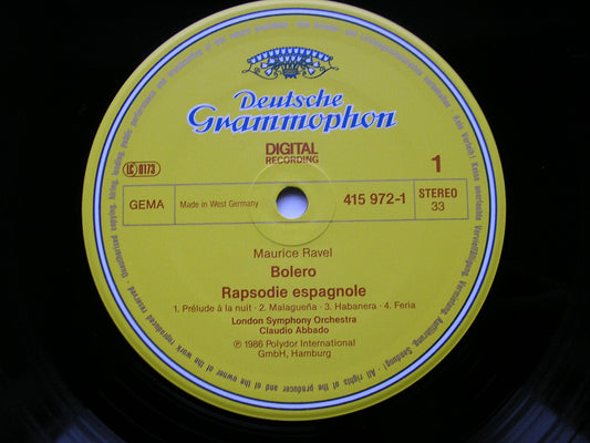 RAVEL: BOLERO / MA MERE L'OYE / RAPSODIE / PAVANE     ABBADO / LONDON SYMPHONY    415 972