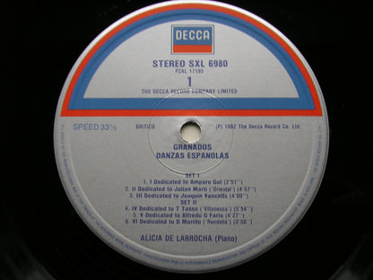 GRANADOS: DANZAS ESPANOLAS      ALICIA DE LARROCHA     SXL 6980