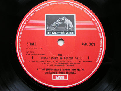 BIZET: SYMPHONY in C / ROMA     FREMAUX / CITY OF BIRMINGHAM SYMPHONY    ASD 3039