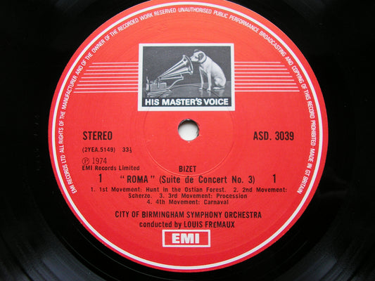 BIZET: SYMPHONY in C / ROMA     FREMAUX / CITY OF BIRMINGHAM SYMPHONY    ASD 3039