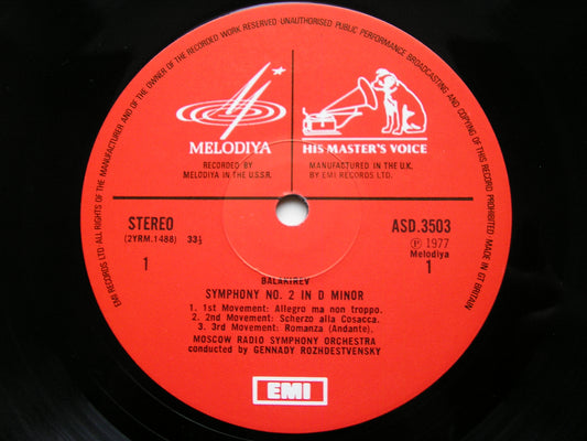 BALAKIREV: SYMPHONY No. 2 / CIURLIONIS: IN THE FOREST      MOSCOW RADIO SYMPHONY / ROZHDESTVENSKY     ASD 3503