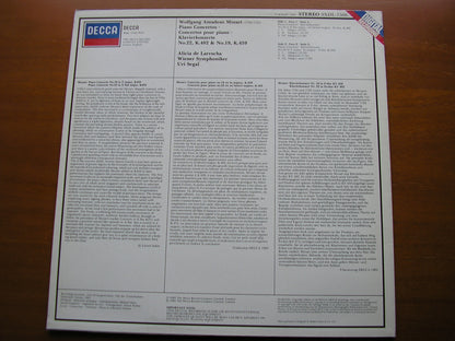 MOZART: PIANO CONCERTOS Nos. 22 & 19      LARROCHA / VIENNA SYMPHONY / SEGAL    SXDL 7566