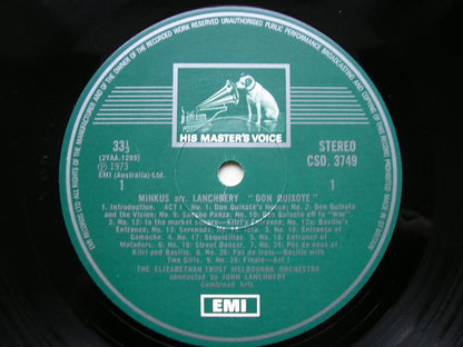 MINKUS: DON QUIXOTE complete ballet      LANCHBERY / ELIZABETHAN TRUST ORCHESTRA     CSD 3749