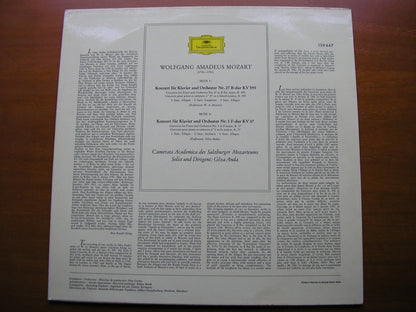 MOZART: PIANO CONCERTOS Nos. 27 & 1      GEZA ANDA / CAMERATA ACADEMICA DES SALBURGER MOZARTEUMS     139 447
