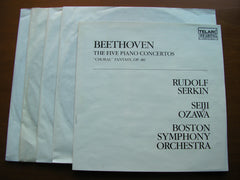 BEETHOVEN: THE PIANO CONCERTOS / CHORAL FANTASY      SERKIN / BOSTON SYMPHONY ORCHESTRA / SEIJI OZAWA    4 LP       DG-10061-5