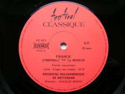 FRANCK: SYMPHONY in D      MUNCH / ROTTERDAM PHILHARMONIC ORCHESTRA      FC 411