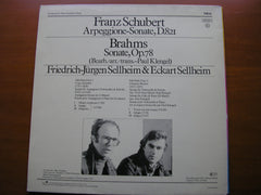 SCHUBERT: ARPEGGIONE SONATA / BRAHMS: SONATA Op. 78       FRIEDRICH-JURGEN & ECKART SELLHEIM     76816