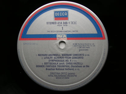 RACHMANINOV: PIANO CONCERTO No. 2 / LITOLFF: SCHERZO / ADDINSELL: WARSAW CONCERTO    ORTIZ / ROYAL PHILHARMONIC / ATZMON   414 348