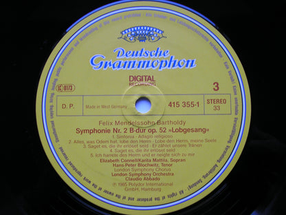 MENDELSSOHN: THE SYMPHONIES / OVERTURES      ABBADO / LONDON SYMPHONY    4 LP   415 353