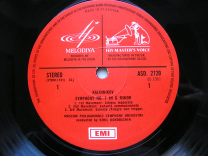 KALINNIKOV: SYMPHONY No. 1 / LIAPOUNOV: PIANO CONCERTO No. 2   BAKHCHIEV / MOSCOW RADIO SYMPHONY / KONDRASHIN / KHAIKIN      ASD 2720KONDRASHIN /