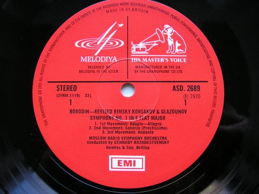 BORODIN: SYMPHONY No. 1 / LIADOV: ORCHESTRAL WORKS     ROZHDESTVENSKY / MRSO / SVETLANOV / USSR SYMPHONY    ASD 2689