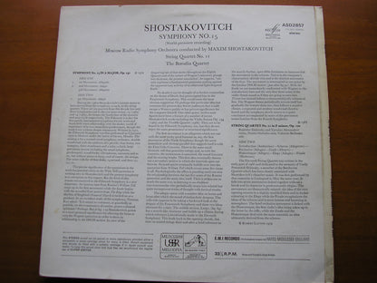 SHOSTAKOVICH: SYMPHONY No. 15 / STRING QUARTET No. 11     MAXIM SHOSTAKOVICH / MOSCOW RADIO SYMPHONY / BORODIN QUARTET      ASD 2857