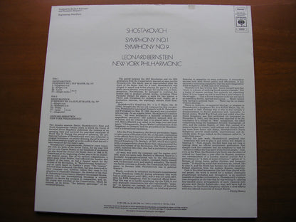 SHOSTAKOVICH: SYMPHONIES Nos. 1 & 9      BERNSTEIN / NEW YORK PHILHARMONIC    73050