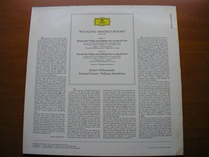 MOZART: VIOLIN CONCERTOS Nos. 4 & 5     SCHNEIDERHAN / BERLIN PHILHARMONIC    139 463
