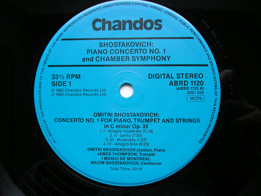 SHOSTAKOVICH: PIANO CONCERTO No. 1 / CHAMBER SYMPHONY Op. 110a      DMITRI SHOSTAKOVICH / I MUSICI DE MONTREAL / TUROVSKY      ABRD 1120